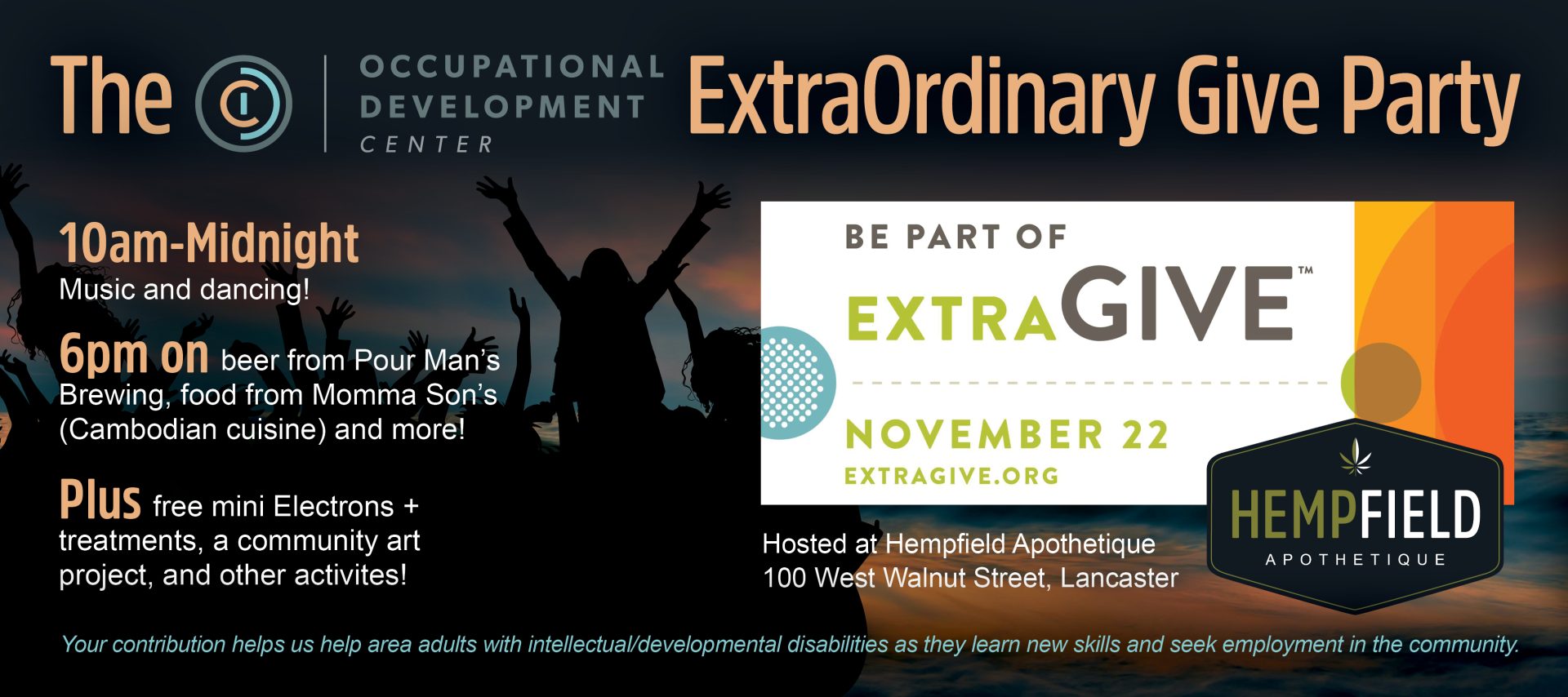 The Extraordinary Give Party with the Occupational Development Center | Lancaster, PA