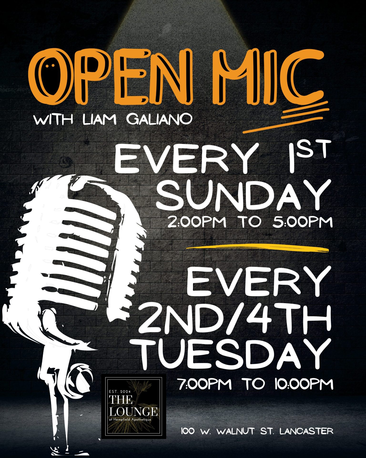 Open Mic in Lancaster, PA | Open Mic Night Lancaster, PA | Open Mic Sessions | Hempfield Apothetique