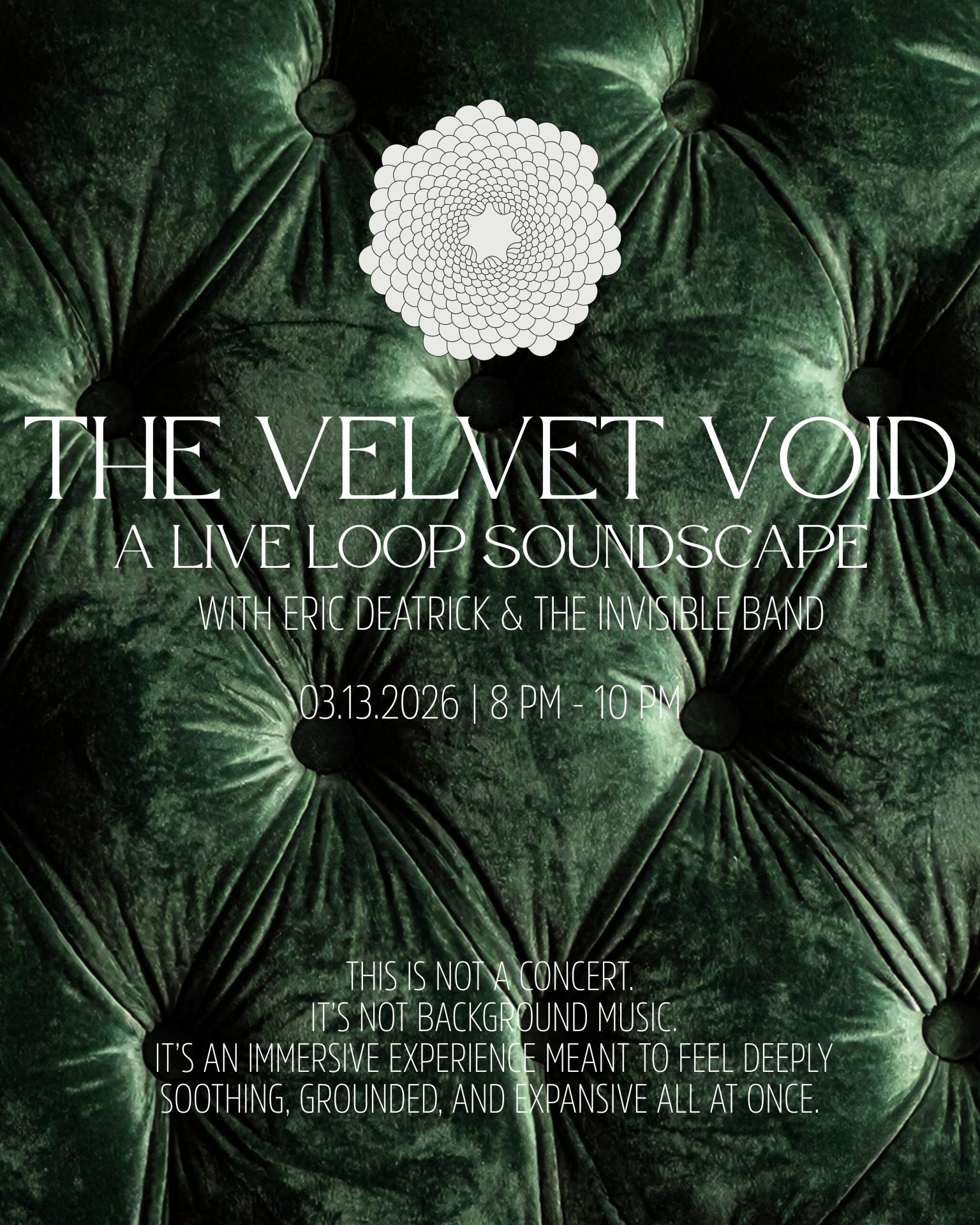 The Velvet Void – A Live Loop Soundscape | Psychedelic Experience | Immersive Soundscape Experience | The Lounge | Hempfield Apothetique | Lancaster, PA | THC Consumption Lounge | Eric Deatrick & The Invisible Band